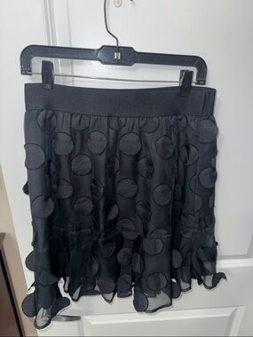 Target Black Circle Appliqué Skater Skirt